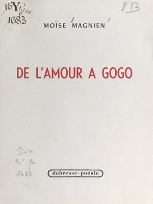cover image of De l'amour à gogo